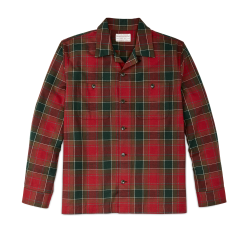 Elk Heights Camp Shirt - Sycamore Green / Red Plaid
