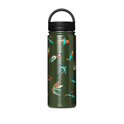 Insulated Water Bottle - Green / Wildlife