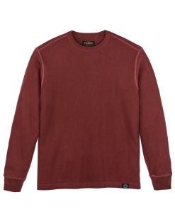Waffle Knit Thermal Crewneck - Fired Brick