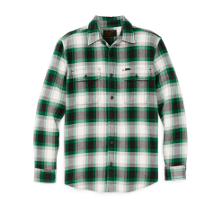 Vintage Flannel Work Shirt - Green / Gray / Multi Plaid